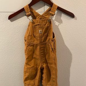 Carhartt overalls, size 24 months, great used condition